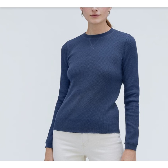 Everlane Tops - Nwt-Everlane's The Organic Cotton Waffle Tee, navy, size S
